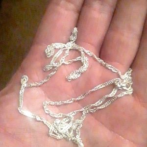 30" sterling silver necklace